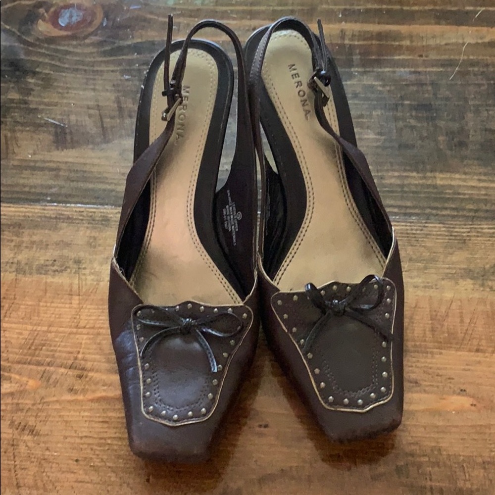 Sling back dress shoes